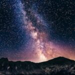 milky way on mountains