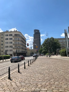 cars parked on the side of the road near high rise buildings during daytime